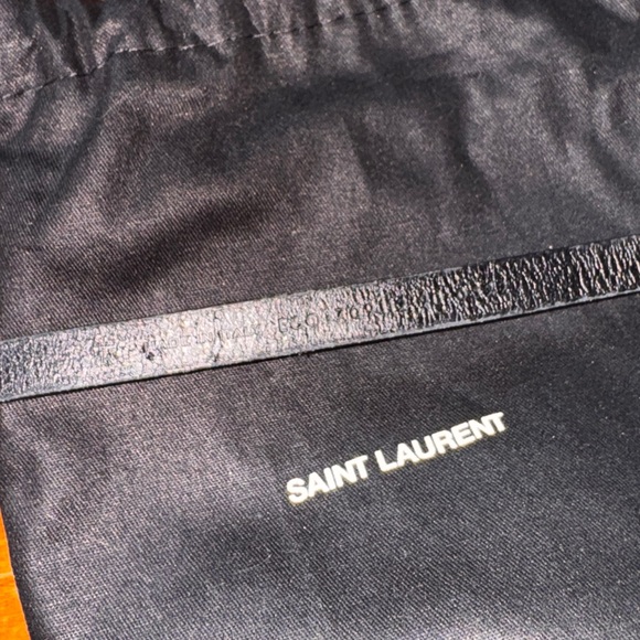 YSL Saint Laurent Parallele Thin Leather Belt 90CM Unisex *New with Tags!*